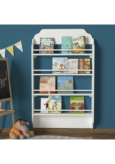 Dekorister Exclusive Montessori Kitaplık Beyaz
