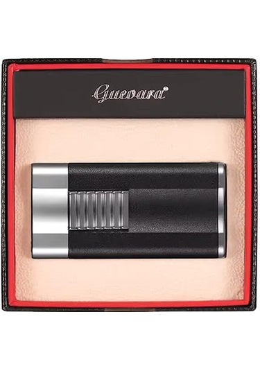 Guevara Gunmetal-gümüş Perde Alev Metal Puro Çakmağı