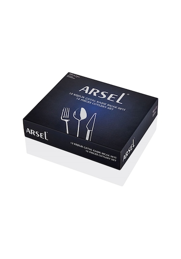 Arsel Siena Sade 84 Parça 12 Kişilik Çatal Kaşık Bıçak Seti 304 Kalite - 18/10 Metalik