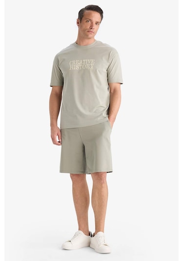 Defacto Dar Paça Şort E5843ax25smkh418 Haki