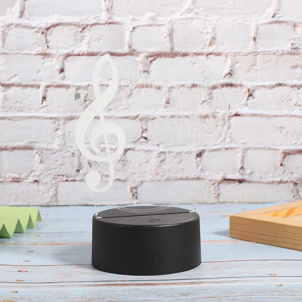 Wezone Müzik Notası 3d Led Gece Lambası, Dokunmatik Renk Değiştirme, Usb Besleme, Ev Dekoru Hediyelik Işık Pil Dahil Değil Diğer