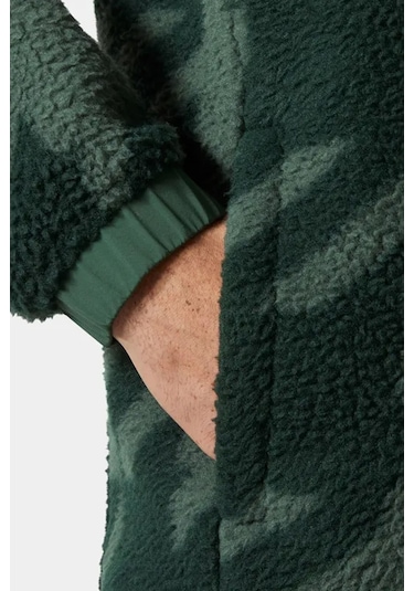 Helly Hansen Erkek Panorama Printed Pile Snap Mont YESIL
