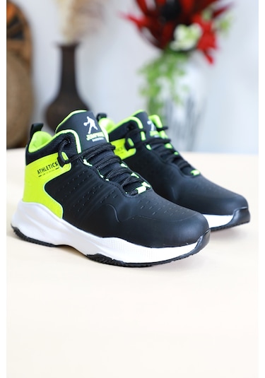 Kidessa 1470-26974 Anatomik Tabanlı Çocuk Basket Ayakka Siyah Yeşil Siyah - Yeşil