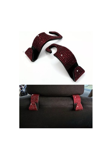 Vsakıe Stukovıny Kavisli Cristal Başlığı İçin Taşlı Kırmızı Kanca 2'li Set 251946738