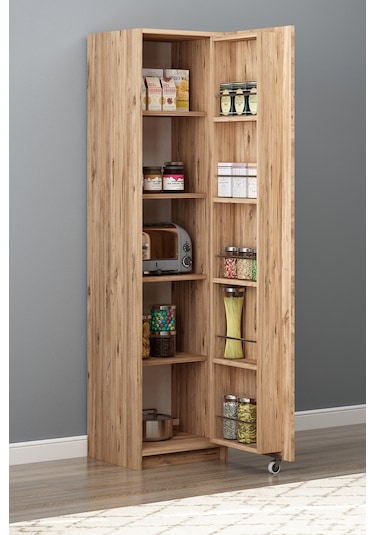 Ervin Kahve Köşesi Tek Kapaklı Airfry Kiler Dolabı Çok Amaçlı Erzak Dolabı Atlantik Çam Atlantik Çam