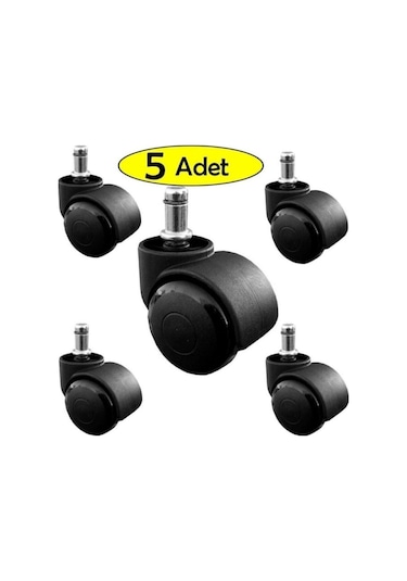 Ofis Koltuk Tekerleği Pimli 5 Adet Tekerlekler