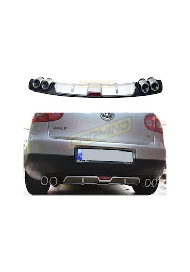 Volkswagen Golf 5 Çift Egzoz Görünümlü Difüzör Gri