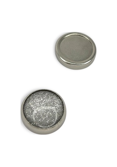 Eşarp Ve Şal Mıknatısı Simli Açık Gri - Başörtü Tutucu Kadın Tesettür Aksesuar Mıknatıs Açık Gri