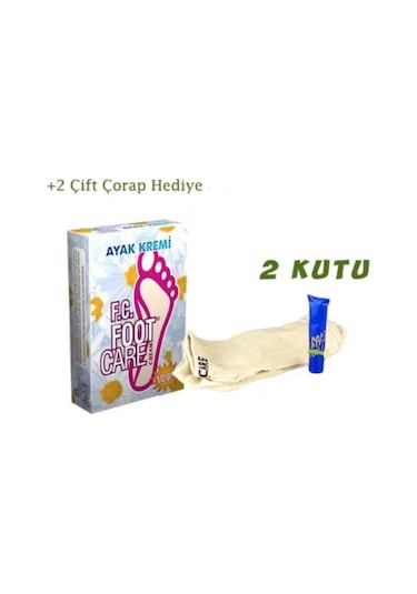 Foot Care Ayak Kokusu Giderici Ayak Kremi 10 G x 2 + Pamuklu Çorap x 2 Adet
