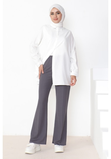 Piyale Ispanyol Paça Pantolon 653 - Gri