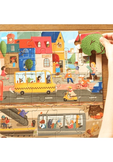 Moritoys Exploring My City - 2in1 Puzzle Ve Bil Bakalım Kim Oyunu