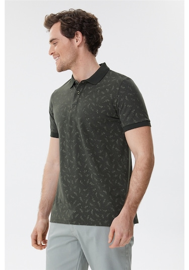 Lee Cooper Bernard Erkek Polo Yaka T-Shirt Olive-14746 Yeşil