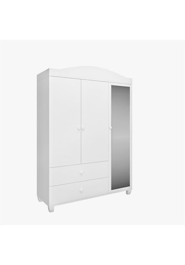 Torıno Aynalı 3 Kapaklı 2 Çekmeceli 8 Bölmeli Gardrop