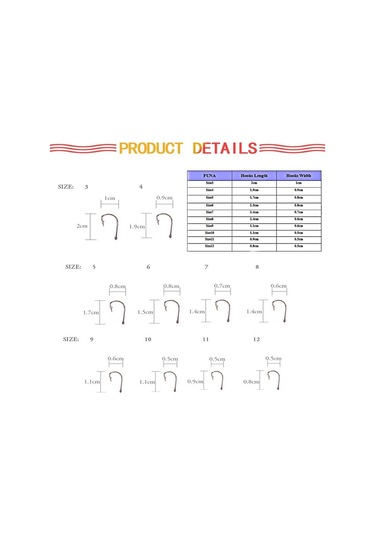 Balık Kral 50 Adet/grup Funa Size3-size12 Mustad Balıkçılık Anzol Dikenli Kanca Kanca Kanca Olta Takımı 5-package