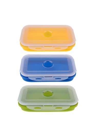 Homyl Katlanır Silikon Öğle Yemeği Kutusu Kase Bento 540ml-sarı 540ml Sarı Çok Renkli