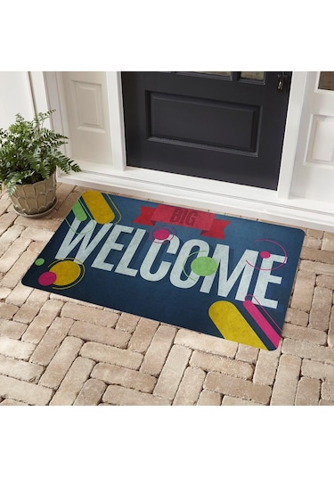 Big Welcome Baskılı Kaliteli Kauçuk Kapı Önü Paspası