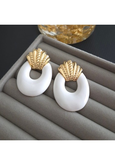 Vip Özel Seri Çift Renk Vintage Kadın Küpe Çok Renkli