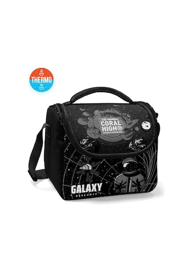 Coral High Kids Siyah Galaxy Desenli Thermo Beslenme Çantası 11784