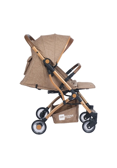 Mimma Baby Drone Kabin Bebek Arabası Gold Siyah - Kompakt, Hafif