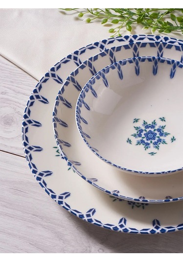 Güral Porselen Camelıa 24 Parça 6 Kişilik Bone Yemek Takımı - 165