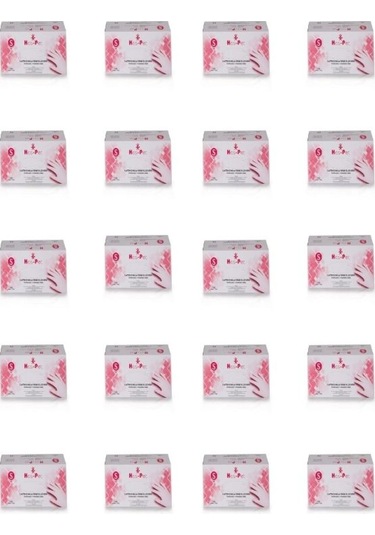 20 Adet S Beden Pudrasız Lateks Eldiven 100'lü Paket