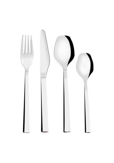 Serenk New York Çelik Çatal Kaşık Bıçak Takımı 24 Parça Gümüş