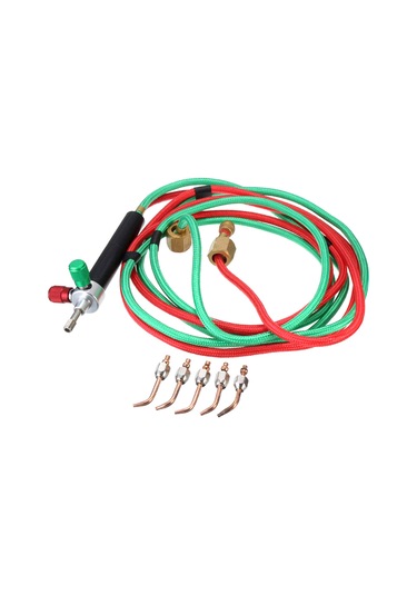 Yuntech01 Mini Mikro Oksijen Kaynak Torcu, 5 Değiştirilebilir Uçlu, 1.5m Esnek Hortum, 6000 F Isı, Çelik-gümüş-gerçek Altın-kauçuk Kaynaklama İçin