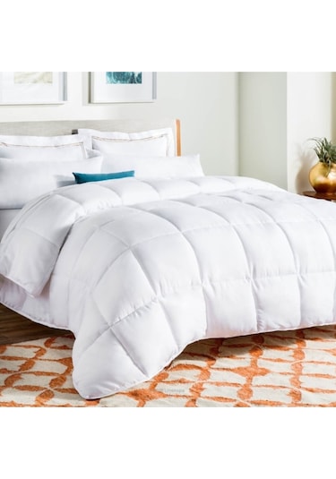 Elassa Soft Elyaf Microfiber Çift Kişilik Yorgan 200 x 220 Beyaz