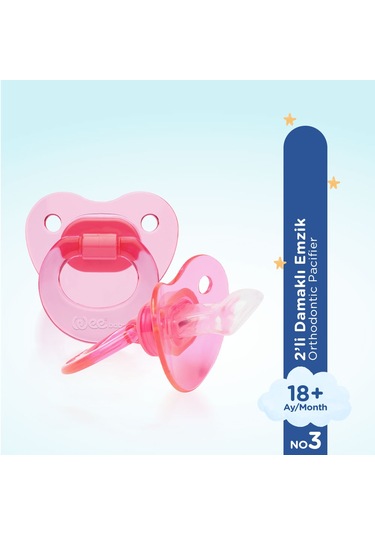 Wee Baby 2’li Damaklı Emzik No:3 Kız 18+ Ay