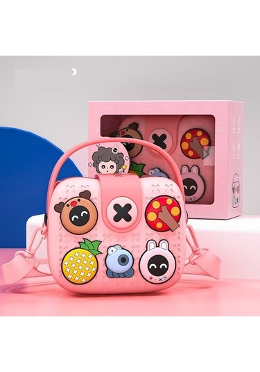 Goldenqian Sevimli Mini Eva Çocuklar Sırt Çantası Okula Dönüş Anaokulu Çocuk Okul Çantası Dıy Dekorasyon Oyuncaklar İle Noel Hediyesi Mdkec3 Pembe
