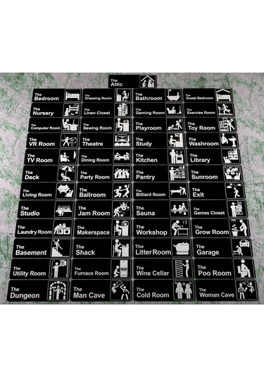 52 Adet Kapı Yönlendirme Yazsızı Şeçilen Kişiye Özel Hazırlanıp Gönderilcek 3d 18cm