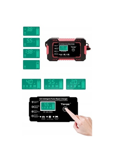 Novahub Trading Şarj Pil Motosiklet Kırmızı Cihazı Araba Akıllı 6a 12v - Em