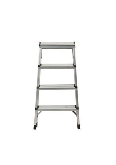 Asil 4+4 Basamaklı Çift Taraflı Çift Çıkışlı Alüminyum Katlanır Merdiven 150 Kg Kapasiteli Kaymaz Taban 1 Adet
