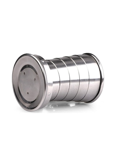 Paslanmaz Çelik Kamp Katlanır Bardak Seyahat Açık Kamp Yürüyüş Kupa Taşınabilir Katlanabilir Bardak L 250 Ml Çok Renkli