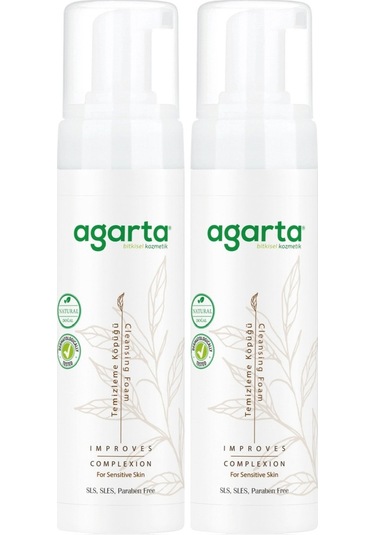 Agarta Doğal Yüz Temizleme Köpüğü 225ml 2 Li Set