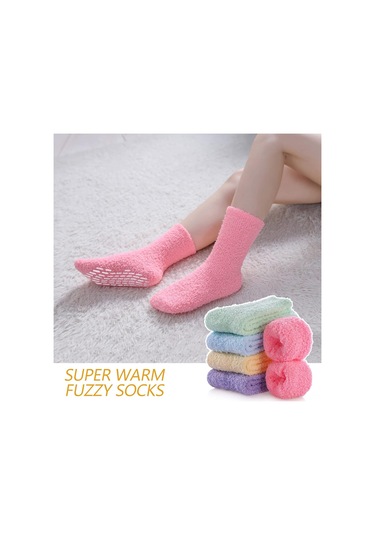 Ximistore9 Yumuşak Yünlü Ev Çorapları 5'li Set - Dizaynlı Kaymazsız Tabanlı Yoga Ve Gündelik Isınma Diğer