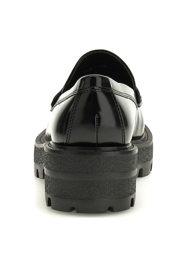 Kadın Yanika Rugan Kalın Tabanlı Makosen - Siyah 4120780