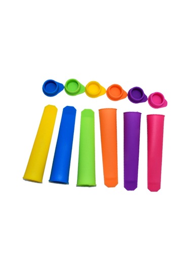 Pxcl 6 Bpa İçermeyen Dondurma Kalıbı, Silikon Kalıp, Popsicle Kal Renkli