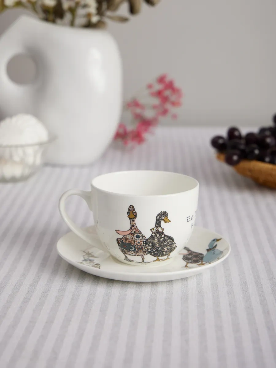 Lefard Hediye Porselen Çay Takımı "family Farm" 300 Ml 254560973 Beyaz