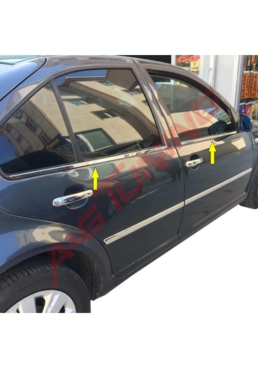 Volkswagen Bora Krom Cam Çıtası 1998-2004 4Prç Paslanmaz Çelik N11.143
