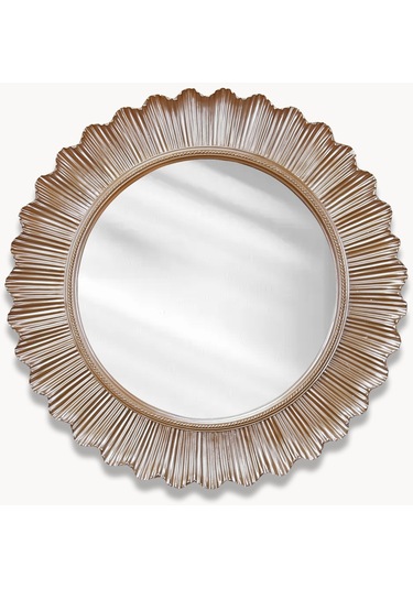 Flashy Yuvarlak Ayna Vizon Ceviz