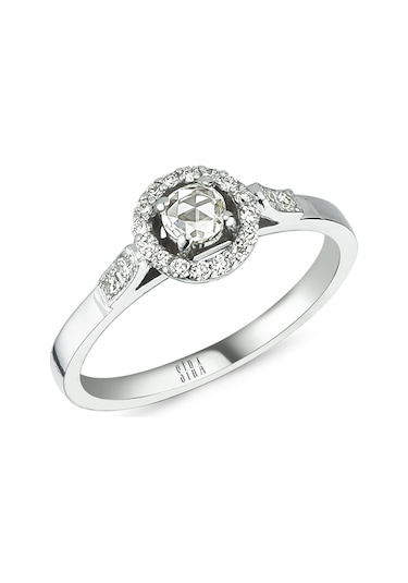 Siramücevherat Elmas Yüzük - Beyaz Altın