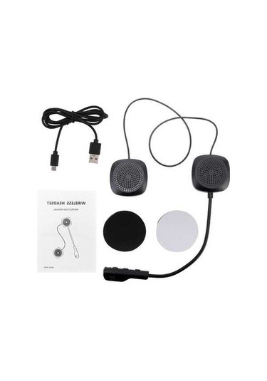 Pazly Kablosuz Kask Kulaklık - Bt 5.0, Gürültü Azalt, Otomatik Yanıt, 8 Saat Kullanım, Siyah