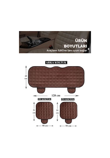Fiat Albea Koltuk Minderi Ortopedik Cepli Araç Kılıf Seti Tam Uyumlu,taba Renk