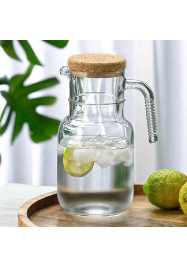 Paşabahçe Hoop Mantar Kapaklı Cam Karaf Sürahi - 1500 Cc 43783