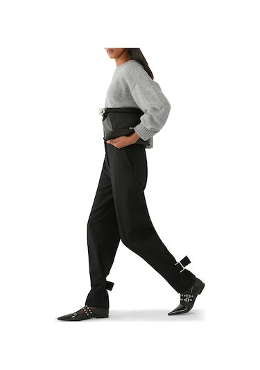 Toteme Beltli Rahat Pantolon Siyah