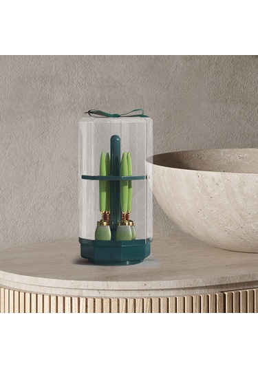 Suntek Makyaj Fırçası Kurutma Rafı Vanity Table Green Için Yeşil