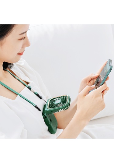 Ximistore9 3'lü Fonksiyonlu F30 Yeşil: Usb Şarj Cihazı, Telefon Tutucu Ve Çift Kollü Fırça Fanı - 3 Hız Ayarı, Katlanabilir, Taşınabilir Yeşil