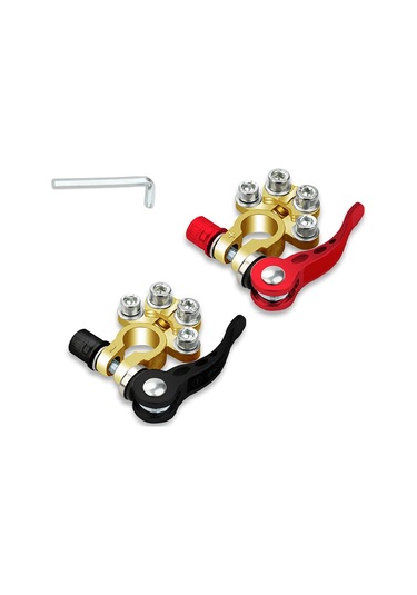 Yuntech01 Tam Bakır Otomobil Aküsü Terminali, 1'den 4'e Bağlantı, Hızlı Kesme Anahtarı, Uyumlu 50-200ah Aküler, Dayanıklı Ve Anti-koroziv