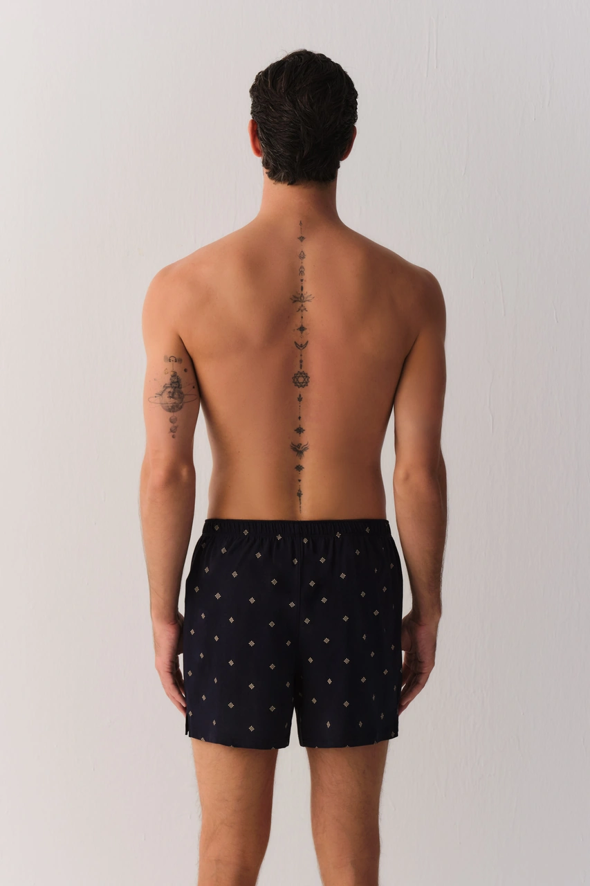 Suwen Treasure Modal Erkek Şort Sh26424603303 Lacivert